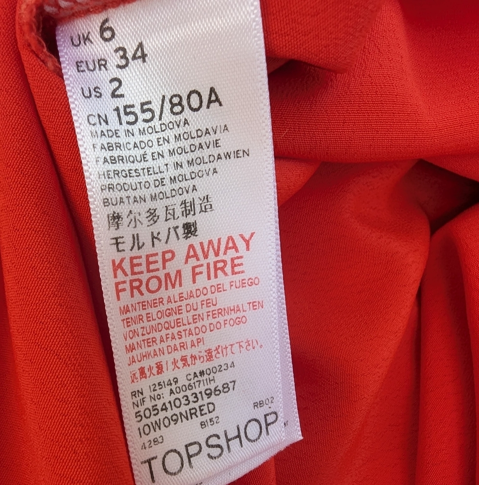 🌹 Topshop Red Sweet Heart Maxi Dress Sleeveless, Button Down - Picture 7 of 12